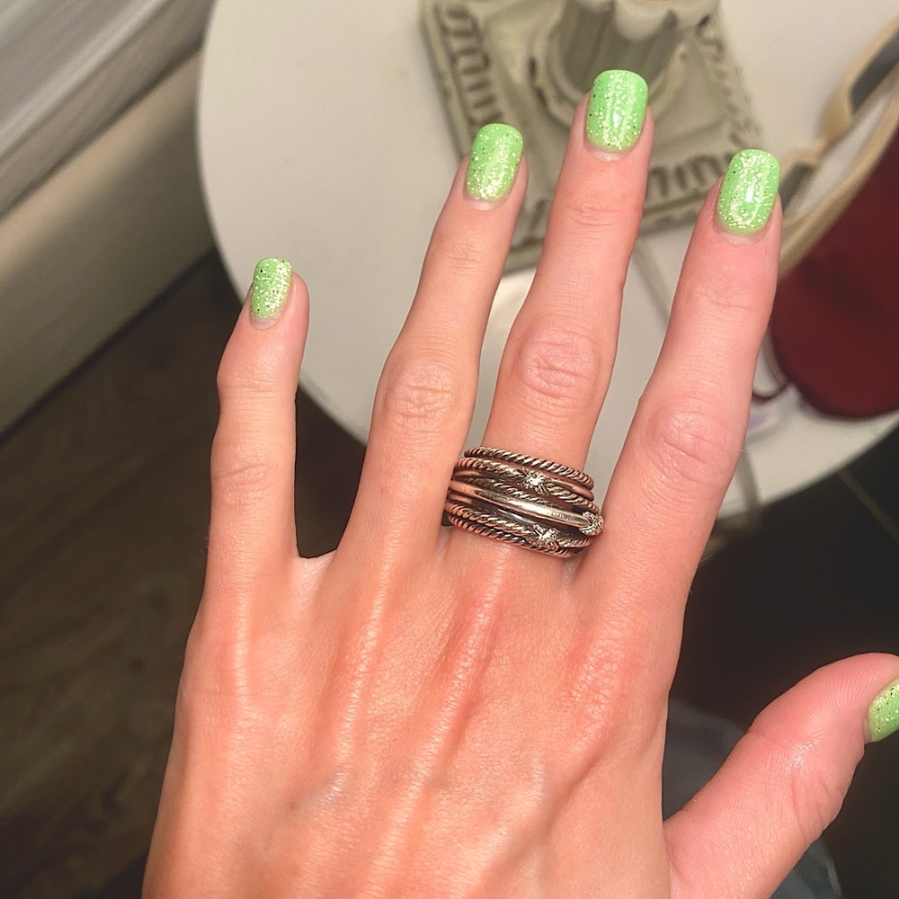 David Yurman crossover diamond ring